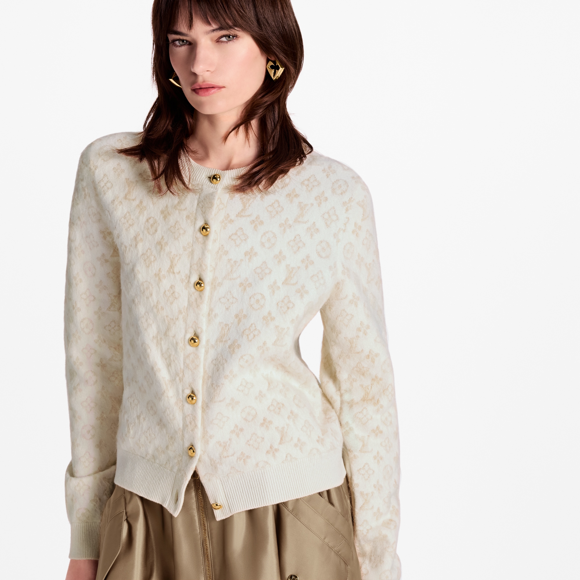 Monogram Brushed Knit Cardigan - Knitwear - 1AJFRT | LOUIS VUITTON